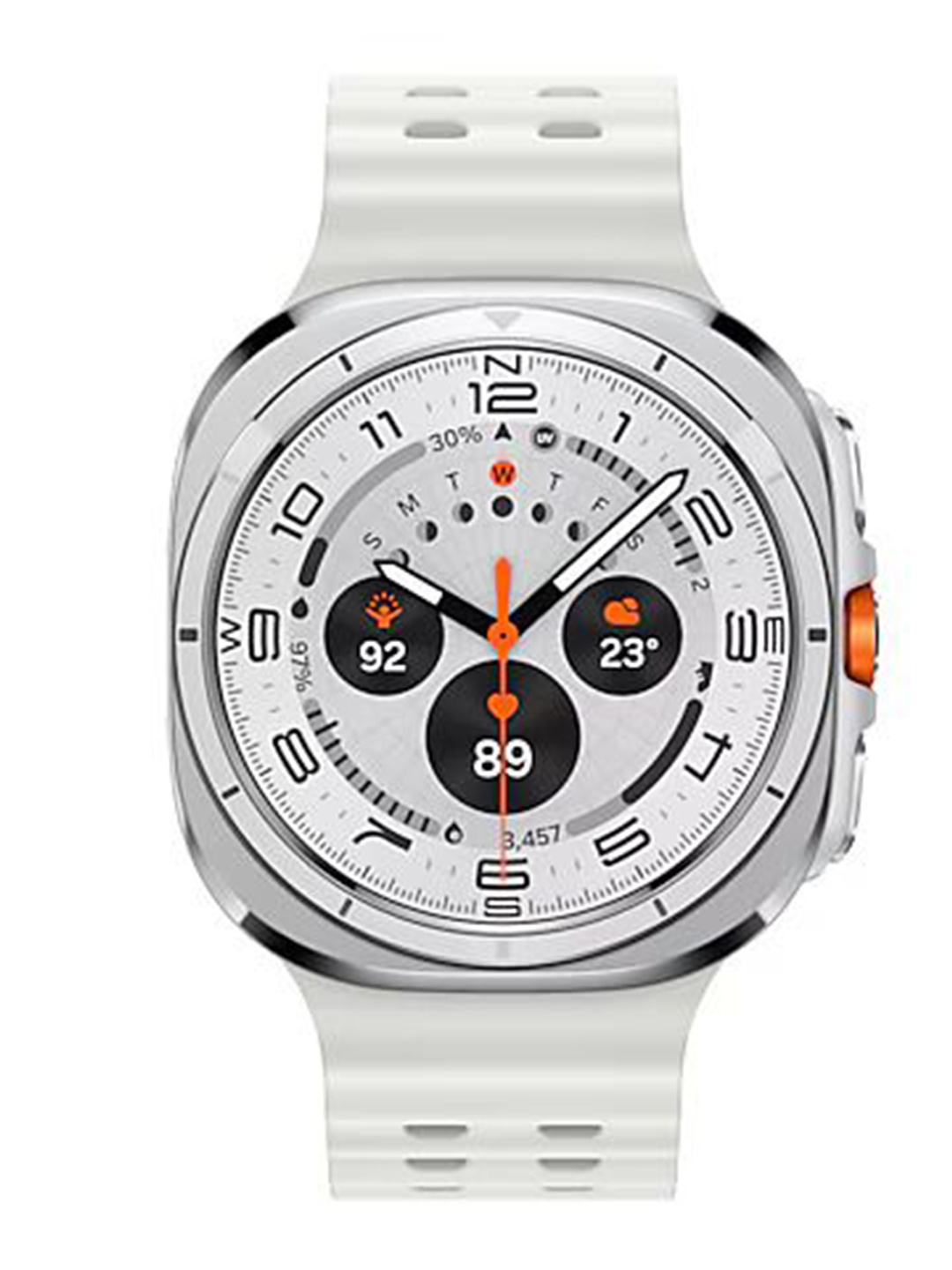 

Samsung Unisex Cushion Design Bluetooth Dial With Aero-Grade Watch SM-L705FZWAINS, White