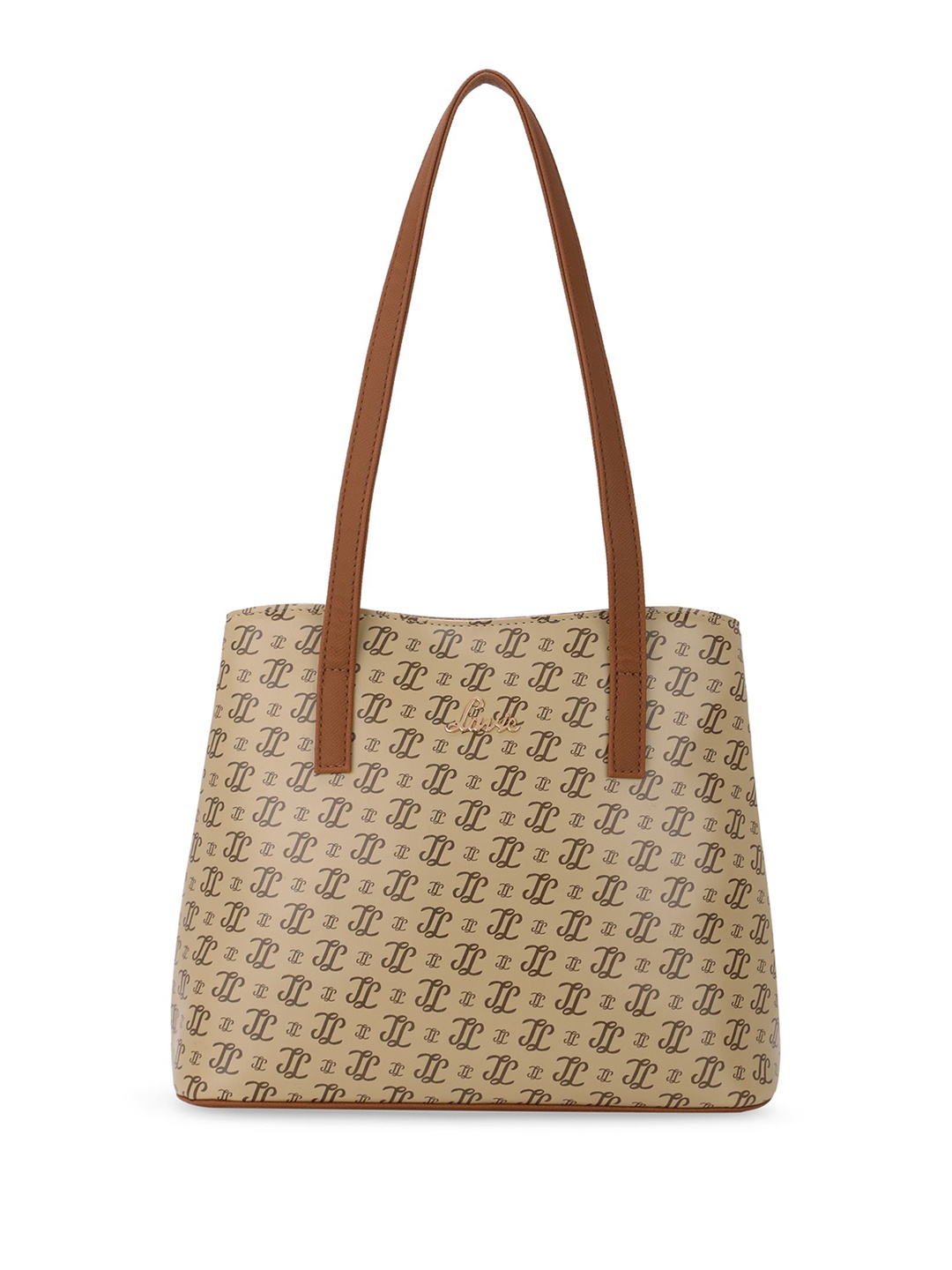 

Lavie Women Brand Logo Printed Structured Leather Shoulder Bag, Taupe