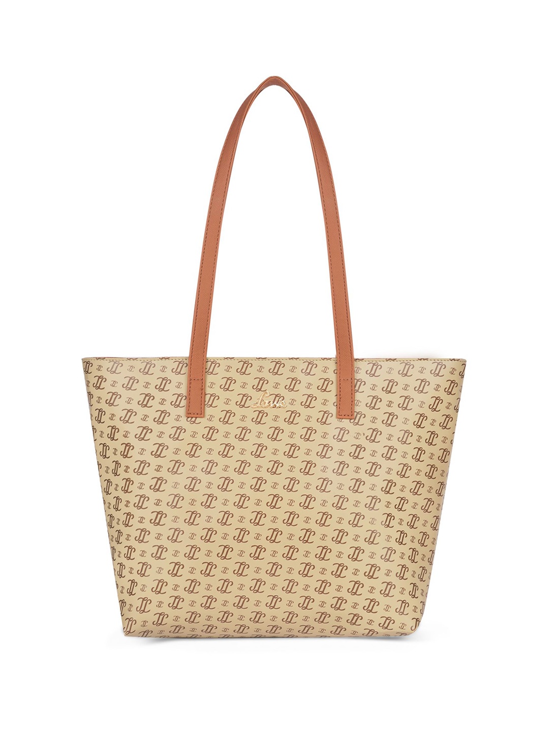 

Lavie Women Brand Logo Printed Shopper Leather Shoulder Bag, Taupe