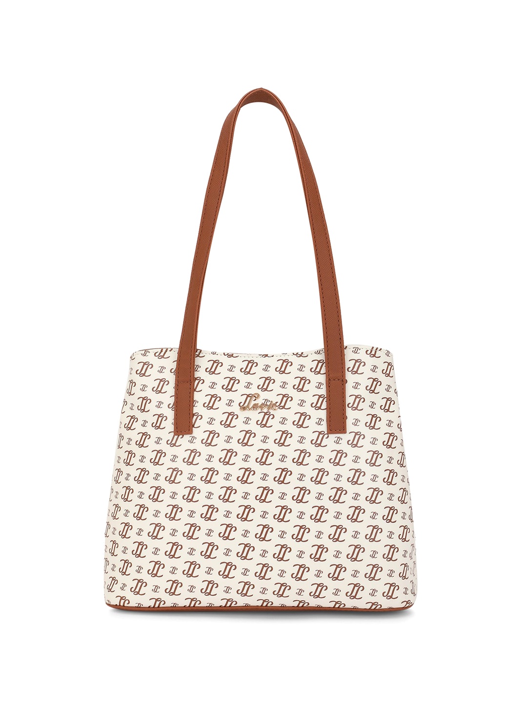 

Lavie Women Brand Logo Printed Shopper Leather Shoulder Bag, Off white