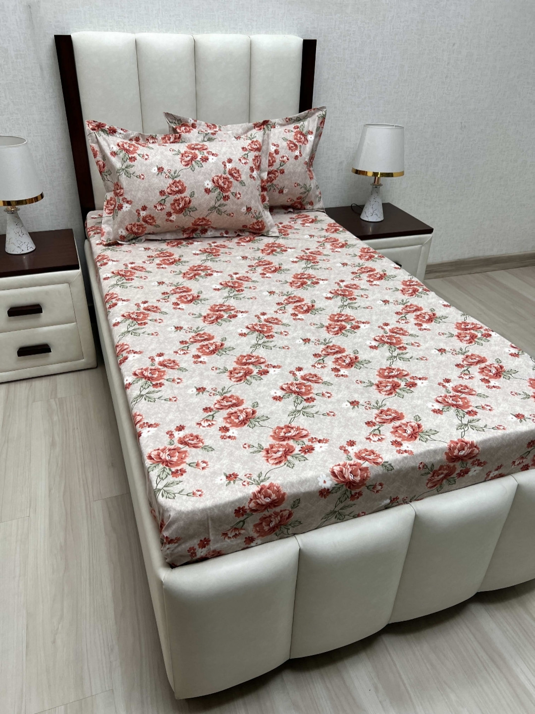 

Pure Decor Cotton Single Bed Size Bedsheet With 2 Pillow Covers 1.73m X 2.36m, White