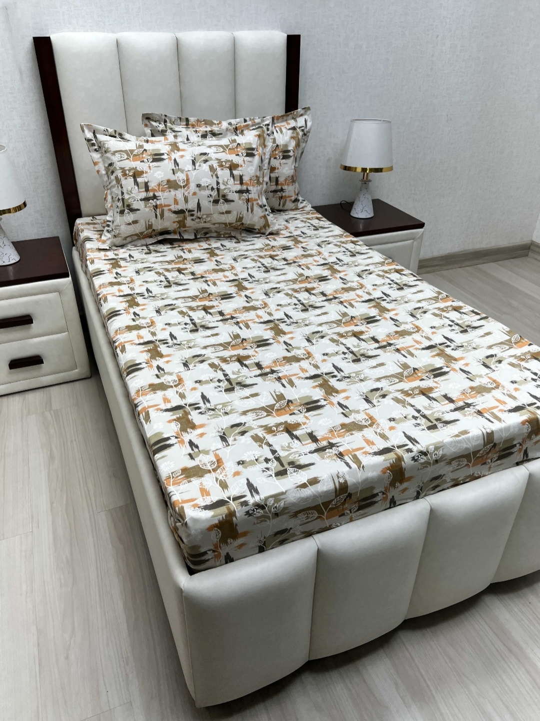 

Pure Decor Cotton Single Bed Size Bedsheet With 2 Pillow Covers 1.73m X 2.36m, White
