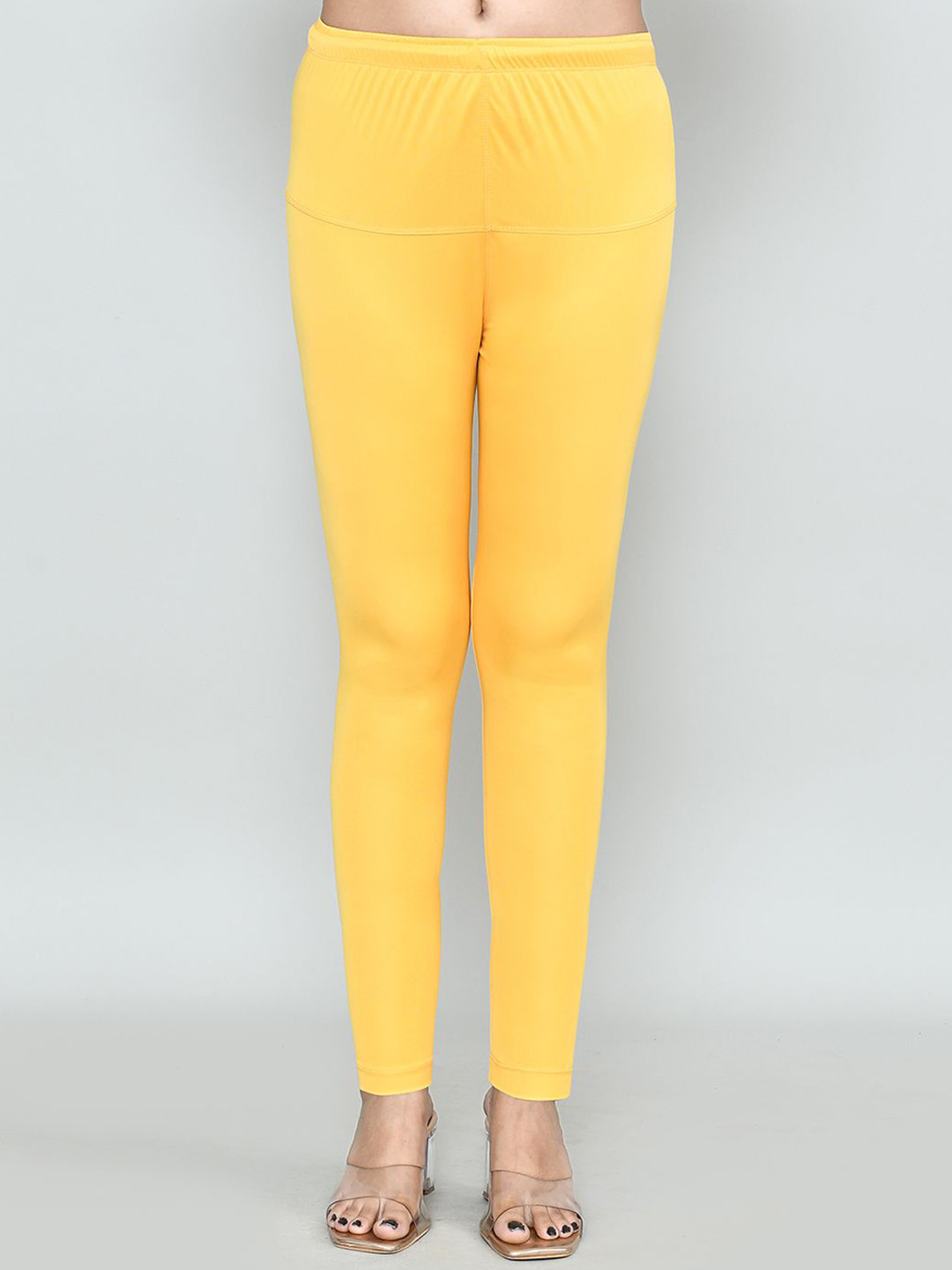 

RAPL Women Cotton Blend Breathable Ankle Length Leggings, Yellow