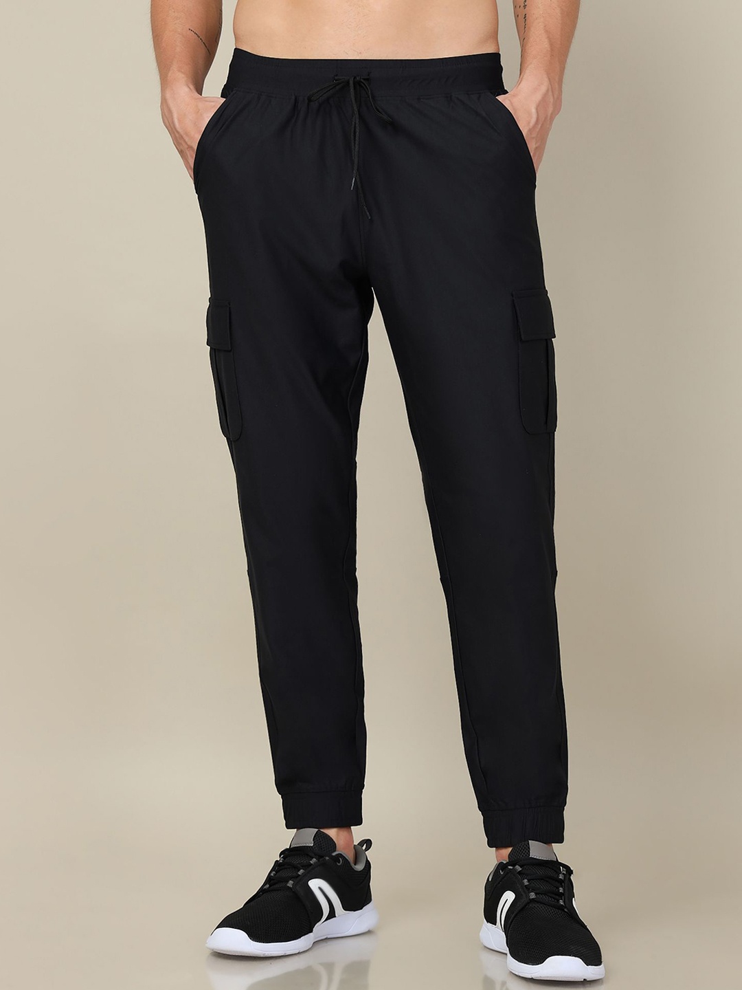 

Technosport Men Relaxed Slim Fit Wrinkle Free Joggers, Black