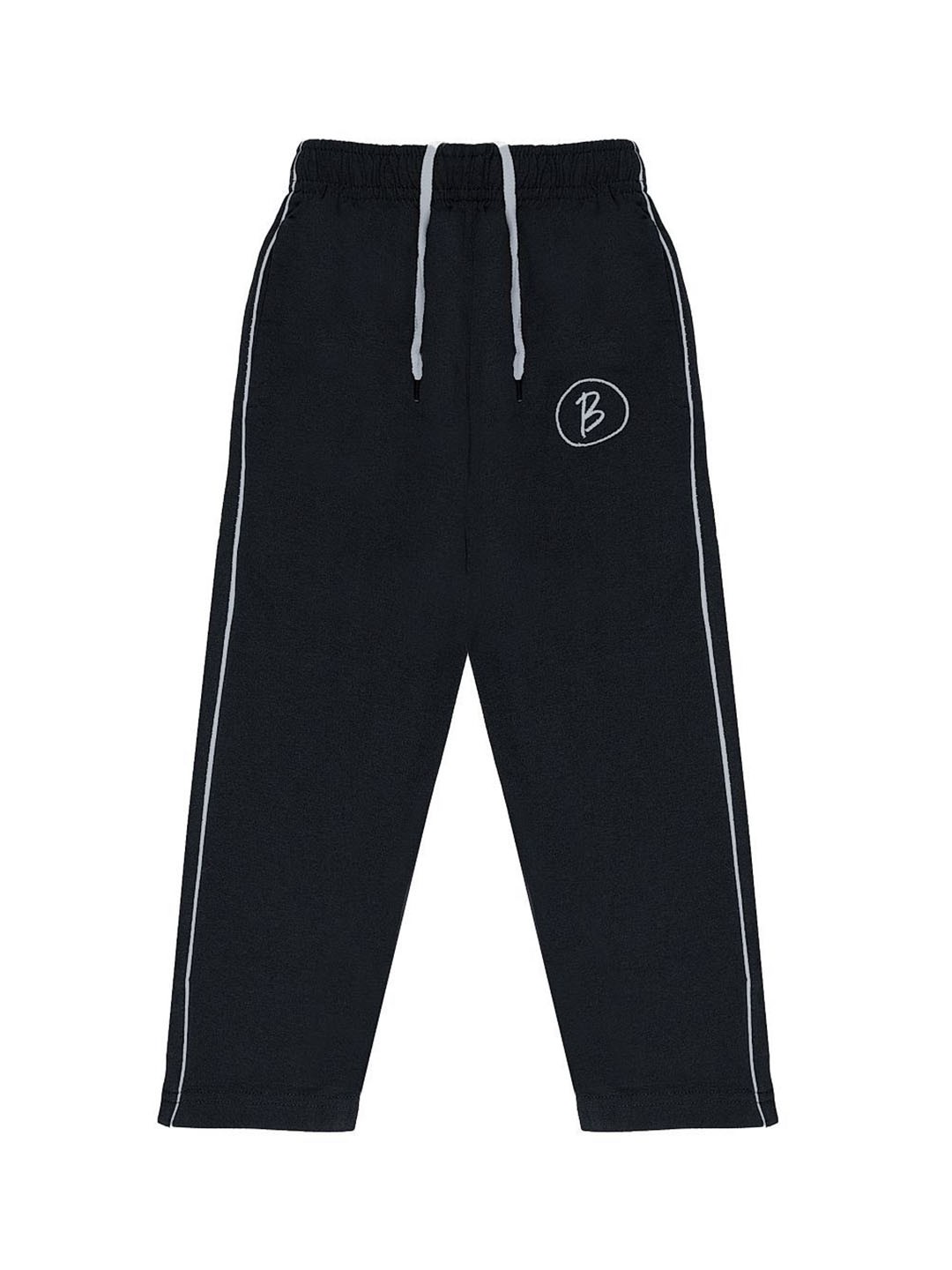 

BAESD Boys Cotton Track Pants With Zip Pockets, Black