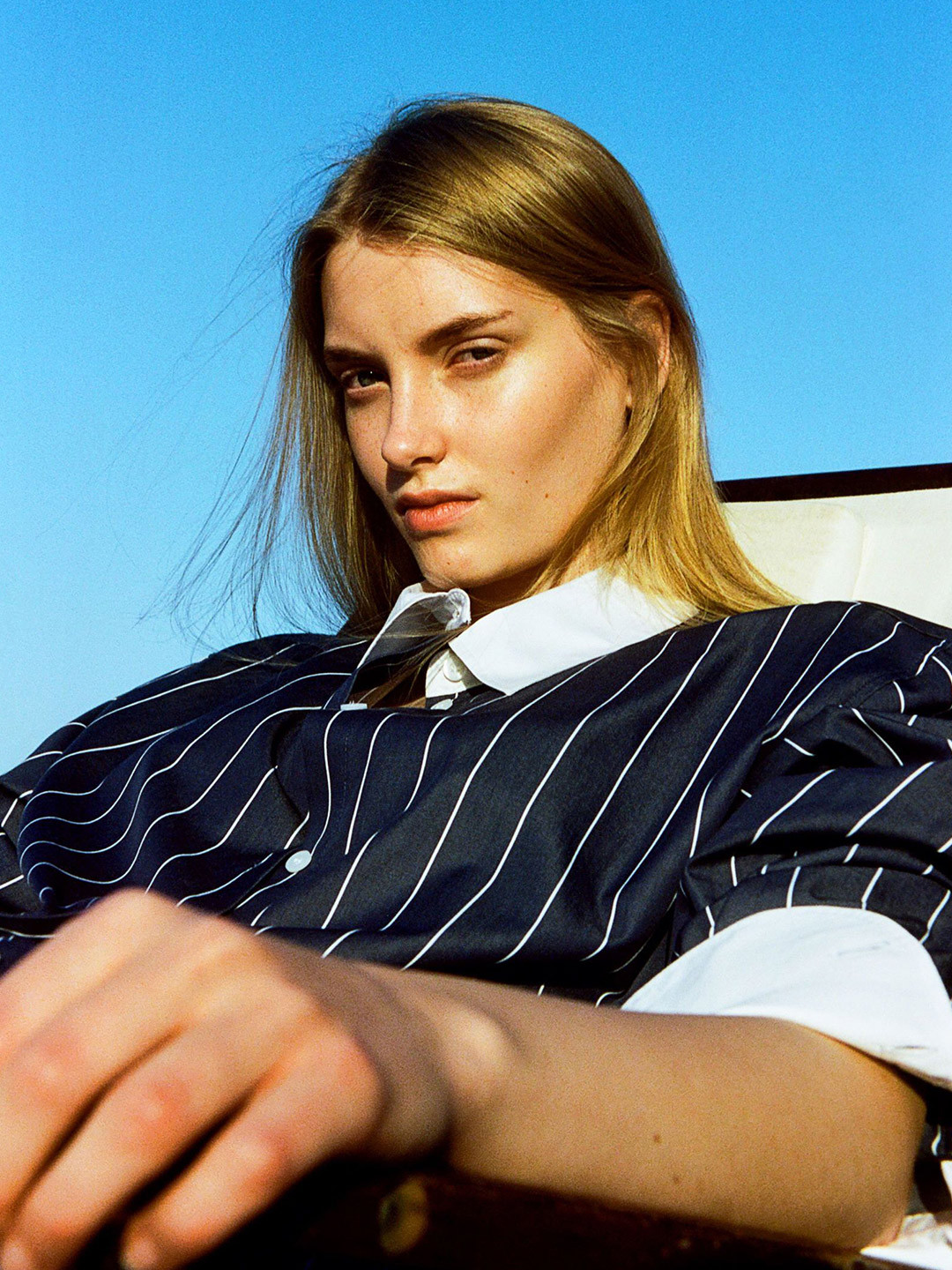 

H&M Poplin Shirt, Navy blue