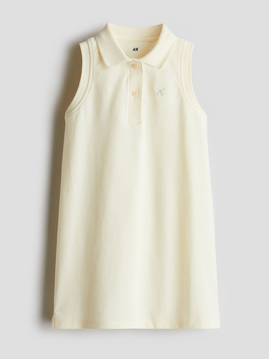 

H&M A-Line Piqu Dress, Yellow