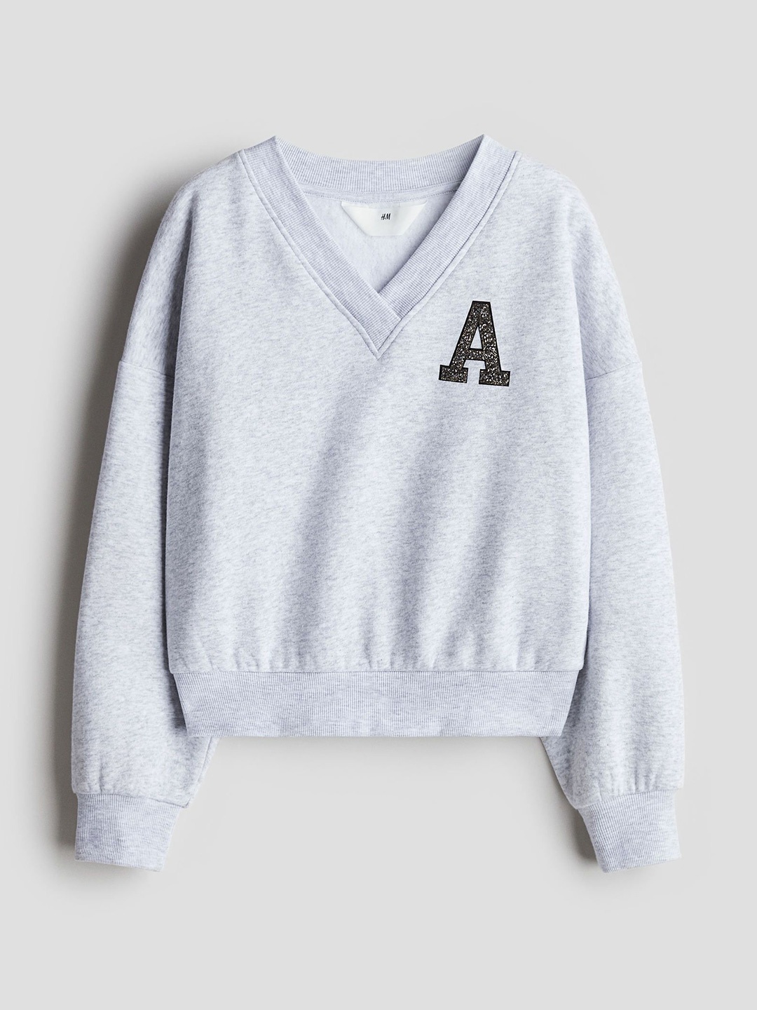 

H&M V-Neck Sweatshirt, Grey