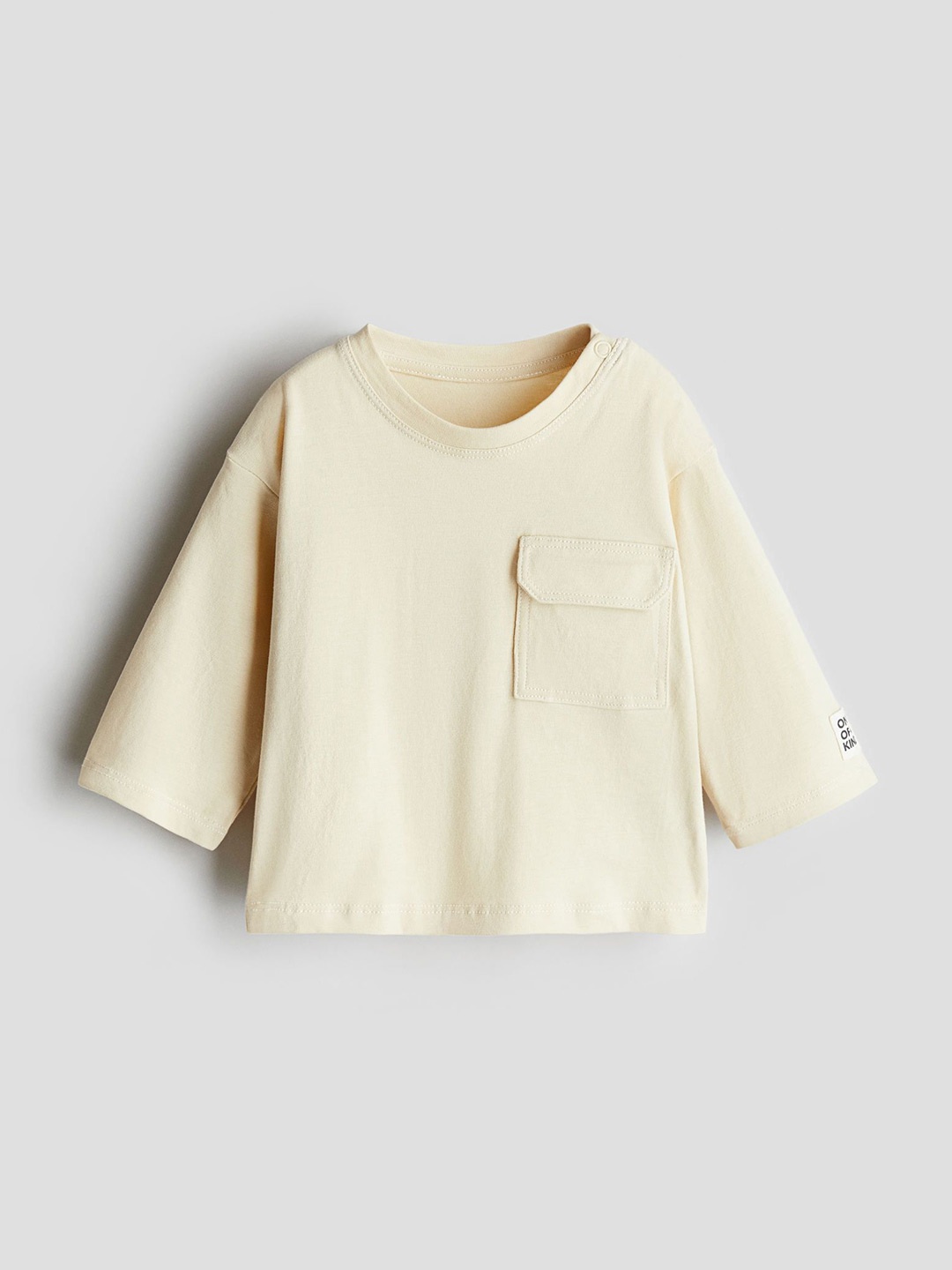 

H&M Long-Sleeved T-shirt, Beige