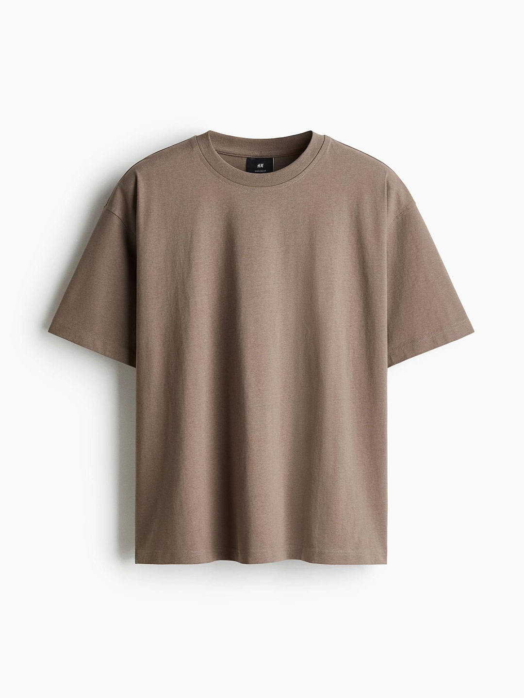 

H&M Oversized Fit Cotton T-Shirt, Brown
