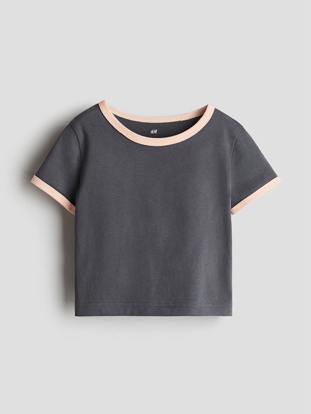 

H&M Cotton Jersey Top, Grey