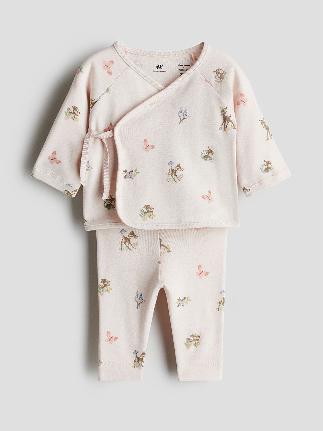 

H&M Infants Boys 2-Piece Pure Cotton Top & Trousers Set, Pink