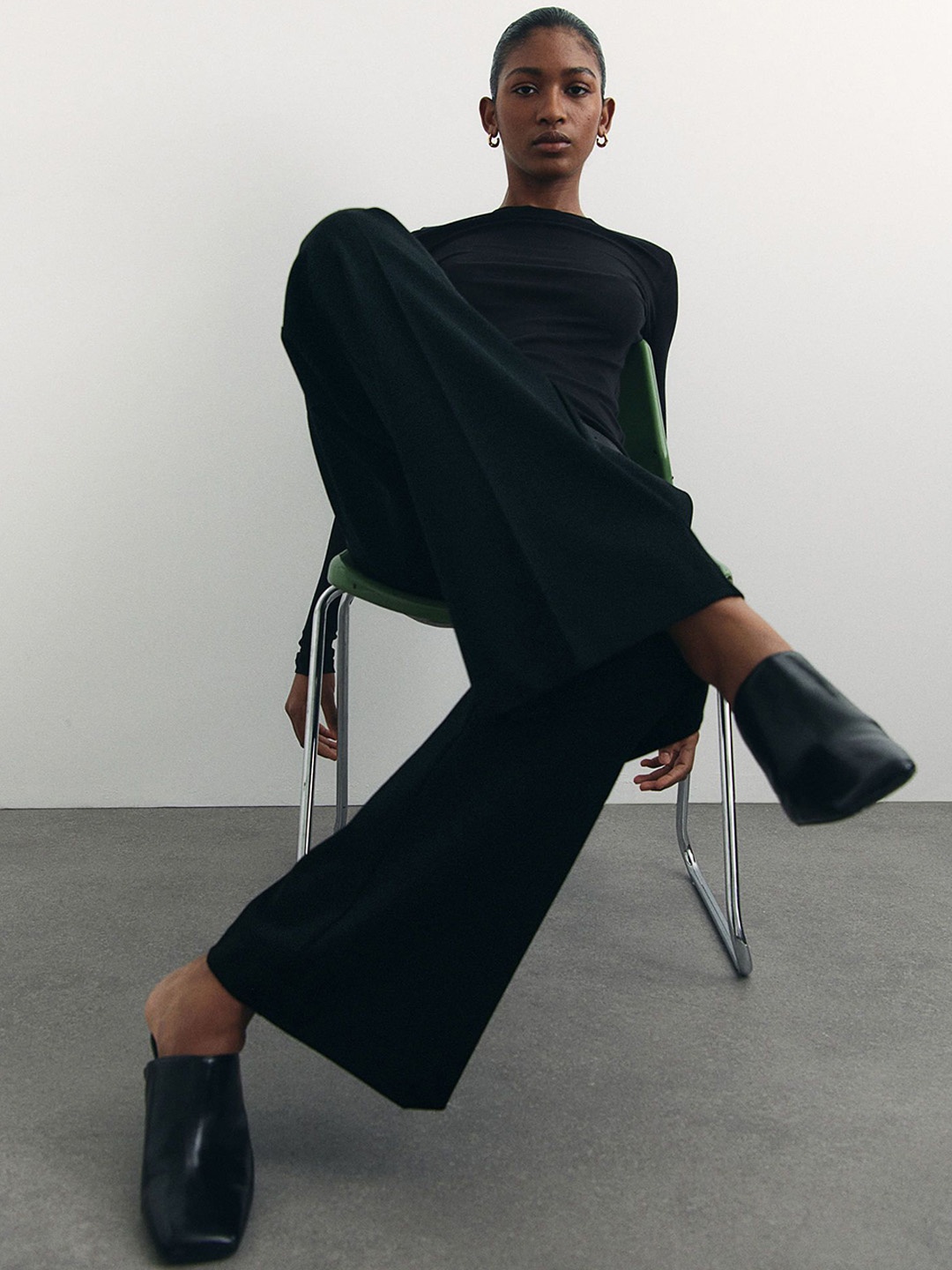 

H&M Bootcut Trousers, Black