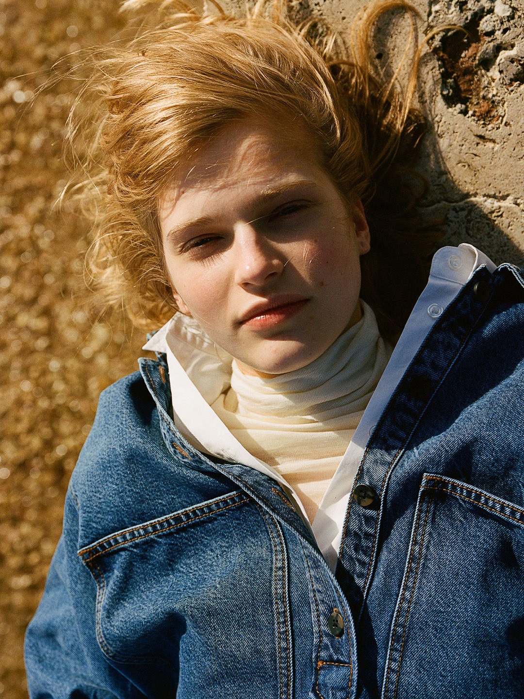 

H&M Long Denim Shirt, Blue
