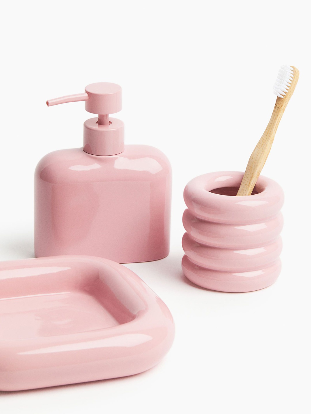

H&M Pink Stoneware Soap Dish