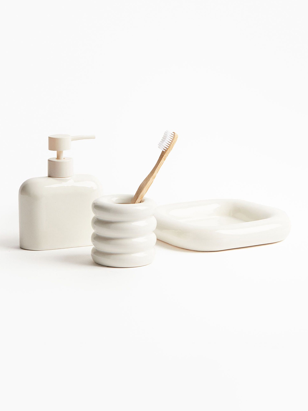 

H&M White Stoneware Soap Dispenser