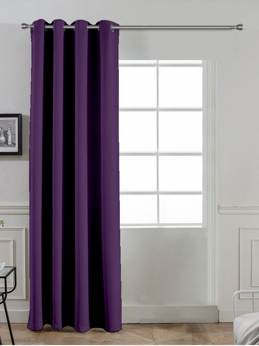 

Divine Casa Purple Black Out Door Curtain