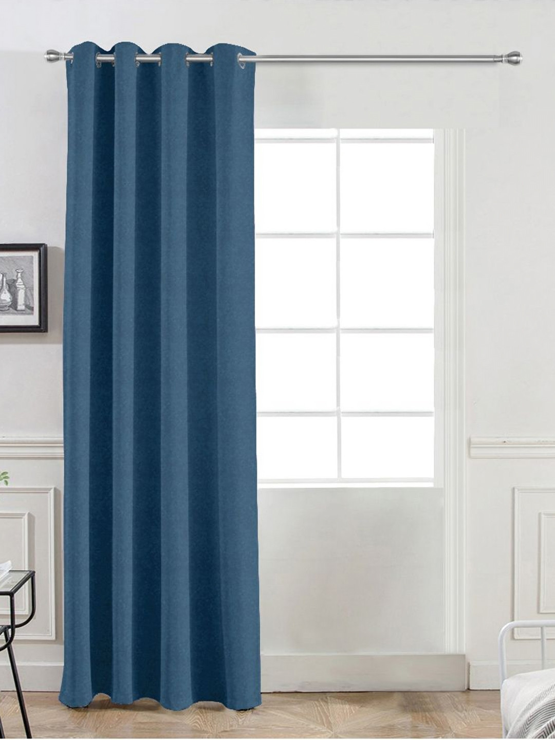 

Divine Casa Blue Black Out Door Curtain