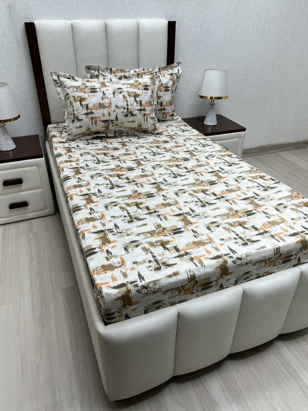 

Pure Decor Cotton Single Bed Size Bedsheet With 2 Pillow Covers 1.73m X 2.36m, White