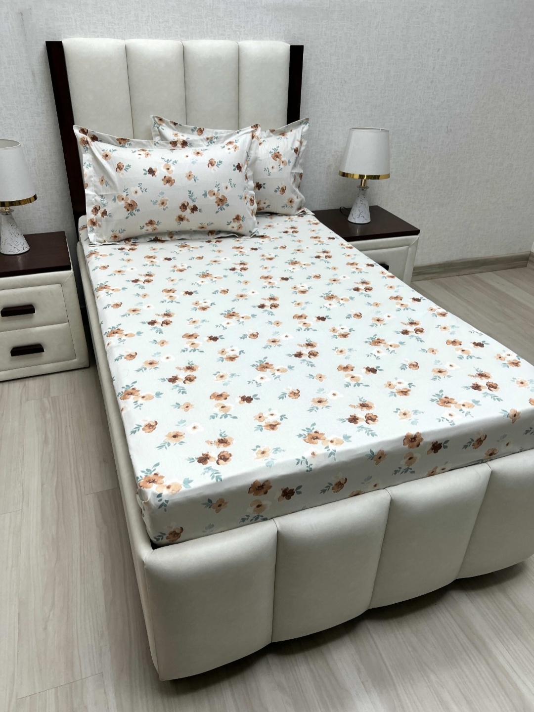 

Pure Decor Cotton Single Bed Size Bedsheet With 2 Pillow Covers 1.73m X 2.36m, White