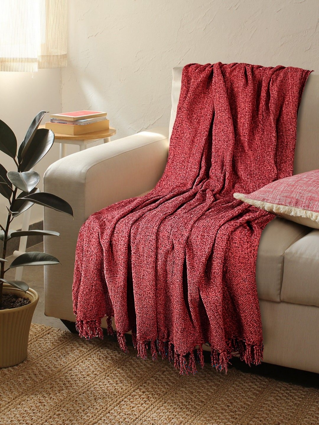 

Myntra Elegant Homes Red Microfiber AC Room 380 GSM Single Bed Blanket