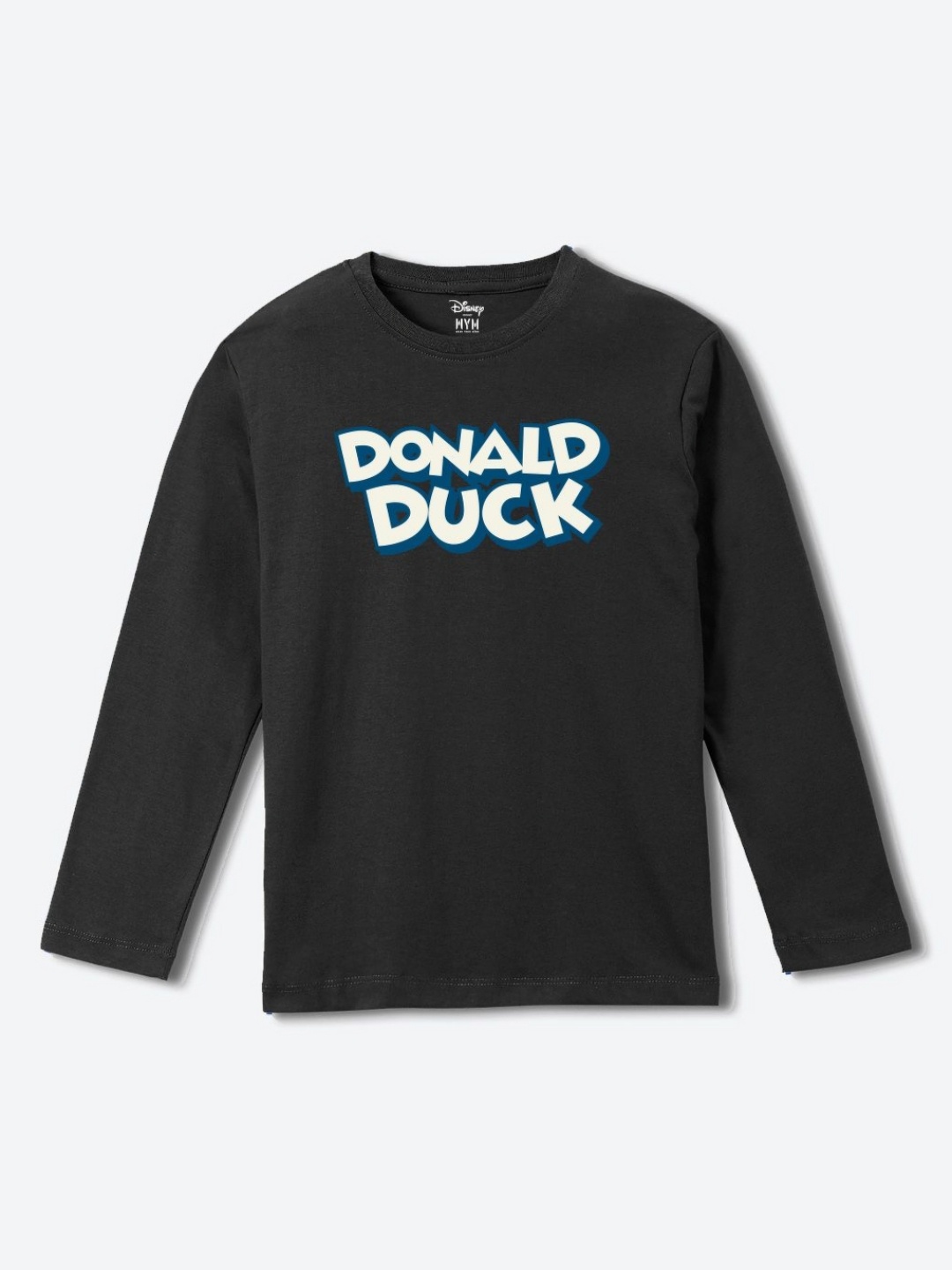 

Wear Your Mind Boys Donald Duck Graphic Printed Round Neck Pure Cotton T-shirt, Navy blue