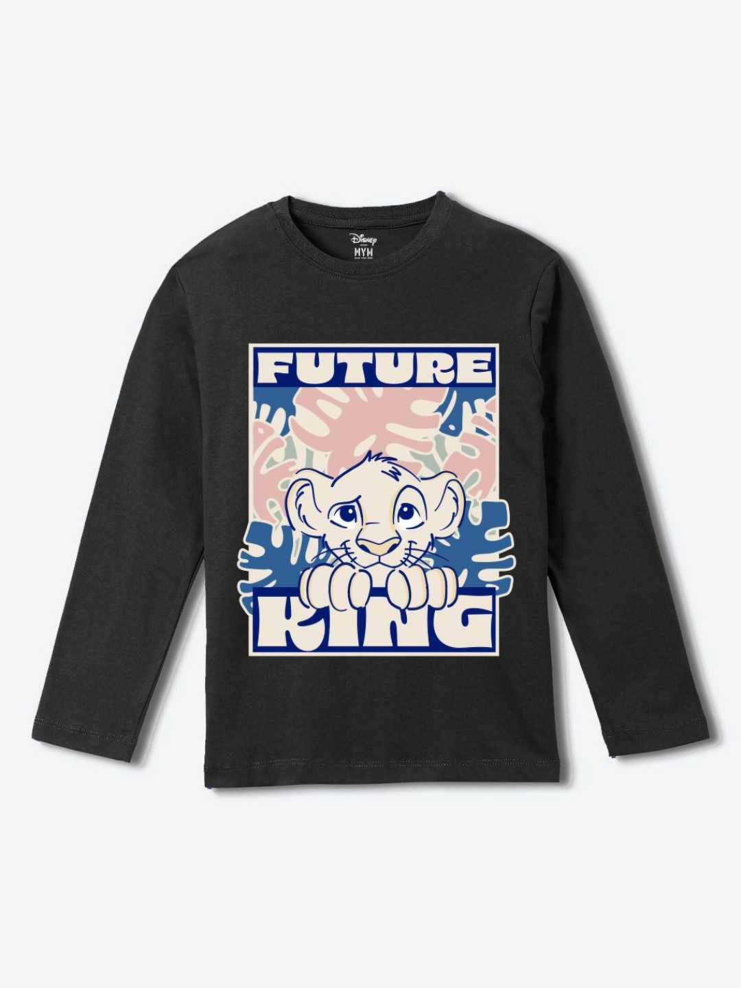 

Wear Your Mind Boys Wear Your Mind Lion King Printed Round Neck Pure Cotton T-shirt, Navy blue
