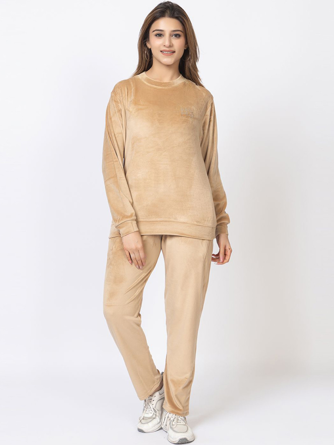 

GEE 5 Round Neck Sweatshirt And Trousers, Camel brown