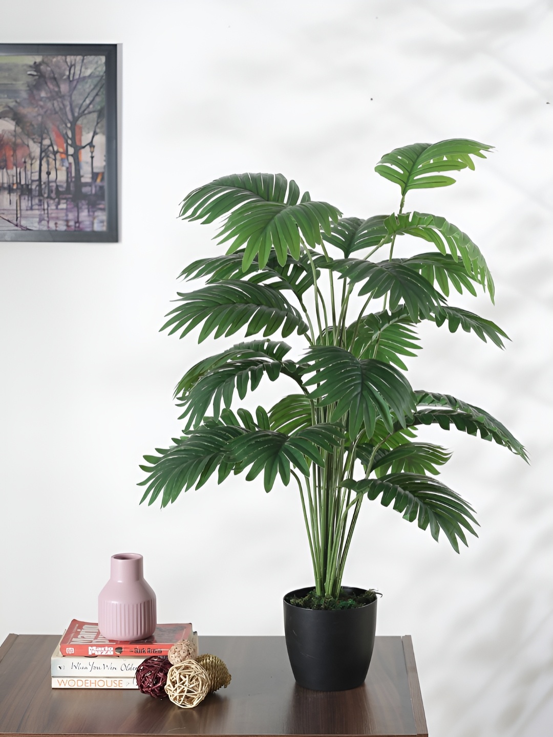 

Home Bloom Green & Black Artificial Plant With Pot