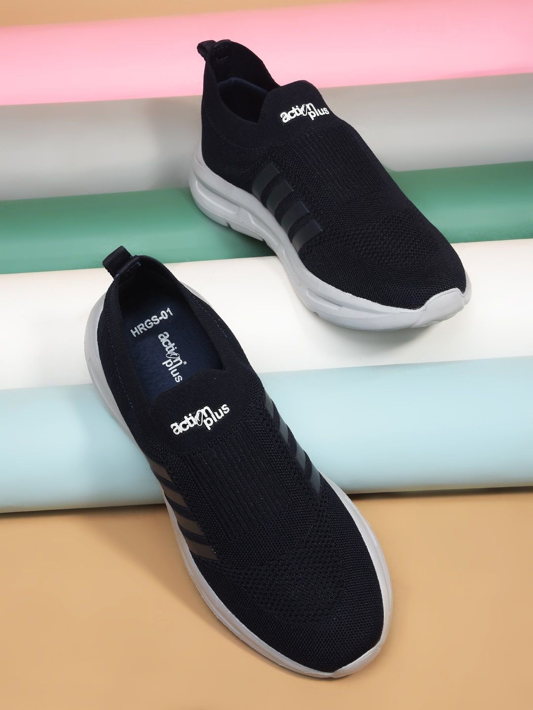 

Action EVA Flotter Men Woven Design Slip-On Sneakers, Navy blue
