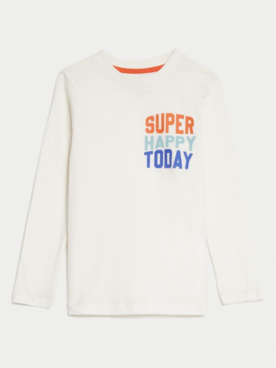 

Marks & Spencer Boys Typography Printed Round Neck Cotton T-shirt, White