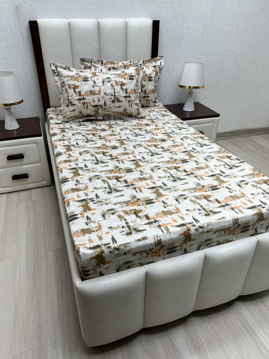 

Pure Decor Cotton Single Bed Size Bedsheet With 2 Pillow Covers 1.73m X 2.36m, White