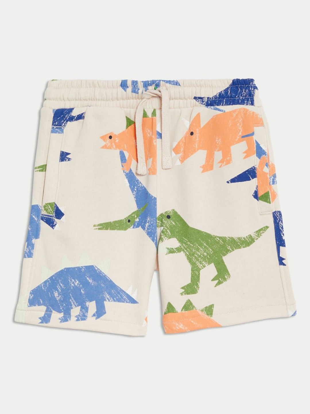 

Marks & Spencer Boys Conversational Printed High-Rise Shorts, Beige