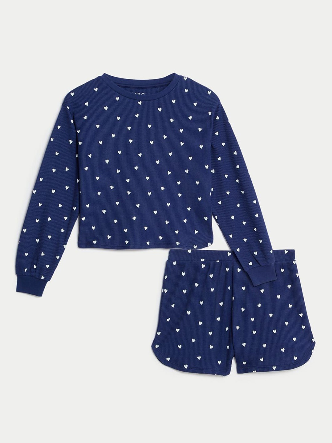 

Marks & Spencer Girls Pure Cotton Printed Night suits, Navy blue