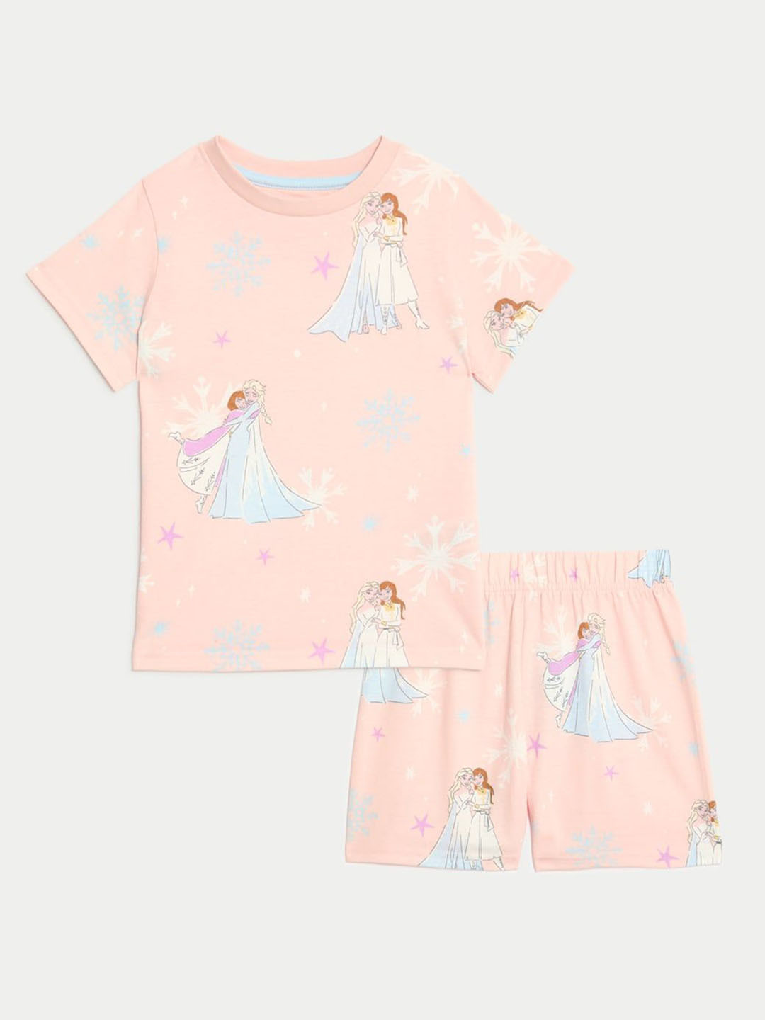 

Marks & Spencer Girls Printed Pure Cotton Night suit, Peach