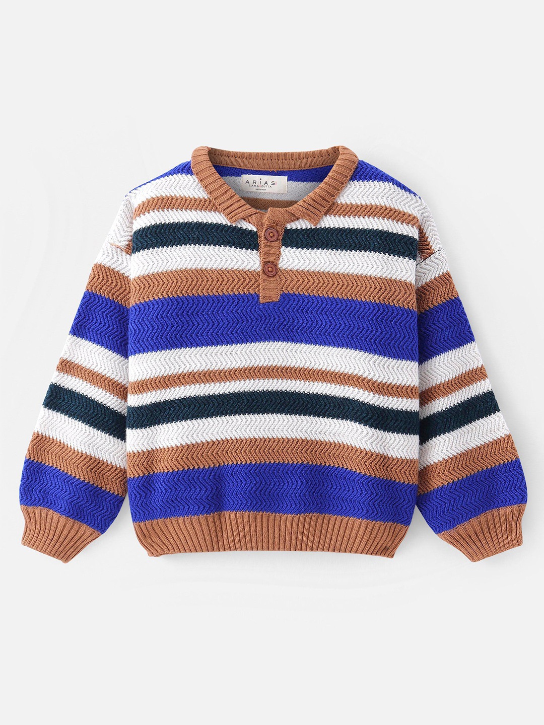 

ARIAS By LARA DUTTA Boys Striped Pullover, Blue