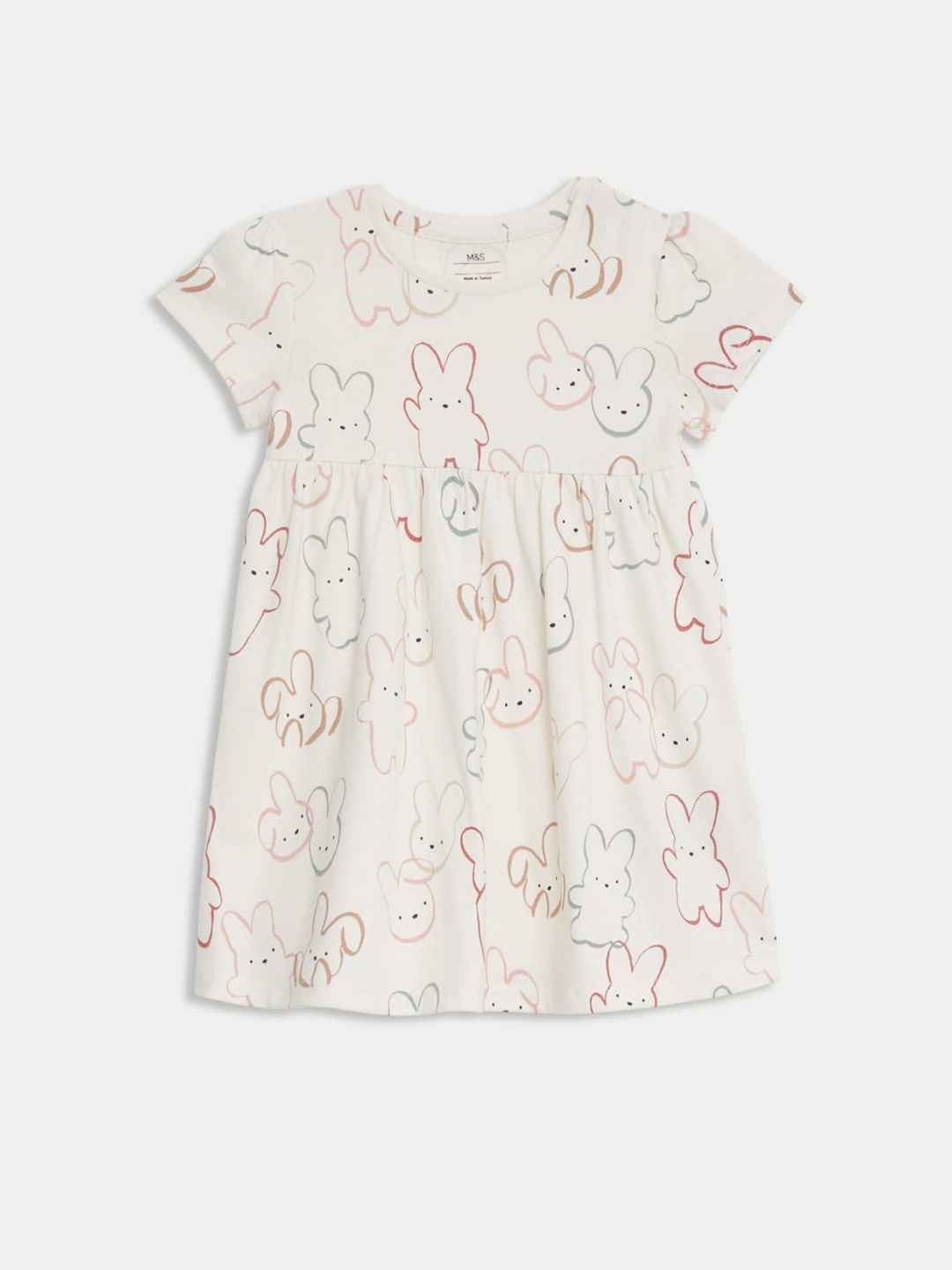 

Marks & Spencer Print A-Line Dress, Cream