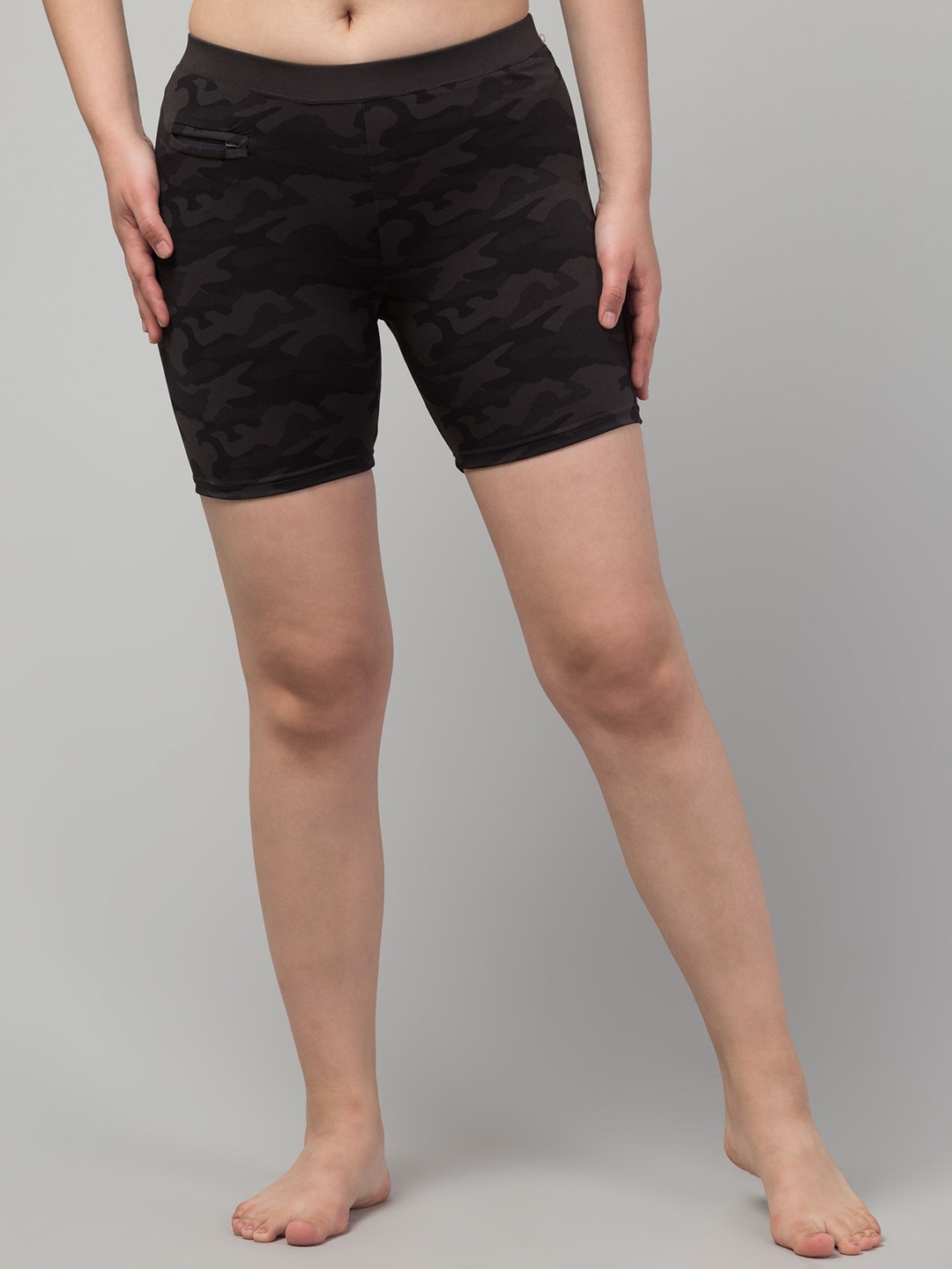 

ULLAS Women Printed Swim Bottoms, Black