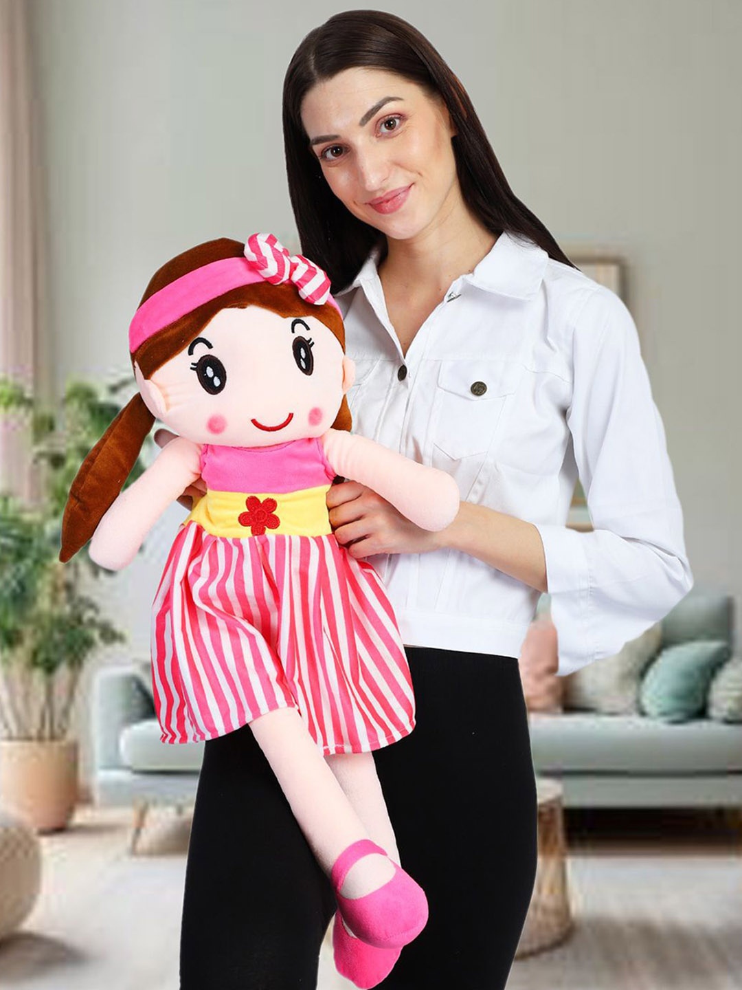 

BESTIES Girls Microfibre Doll Soft Toys and Dolls, Pink