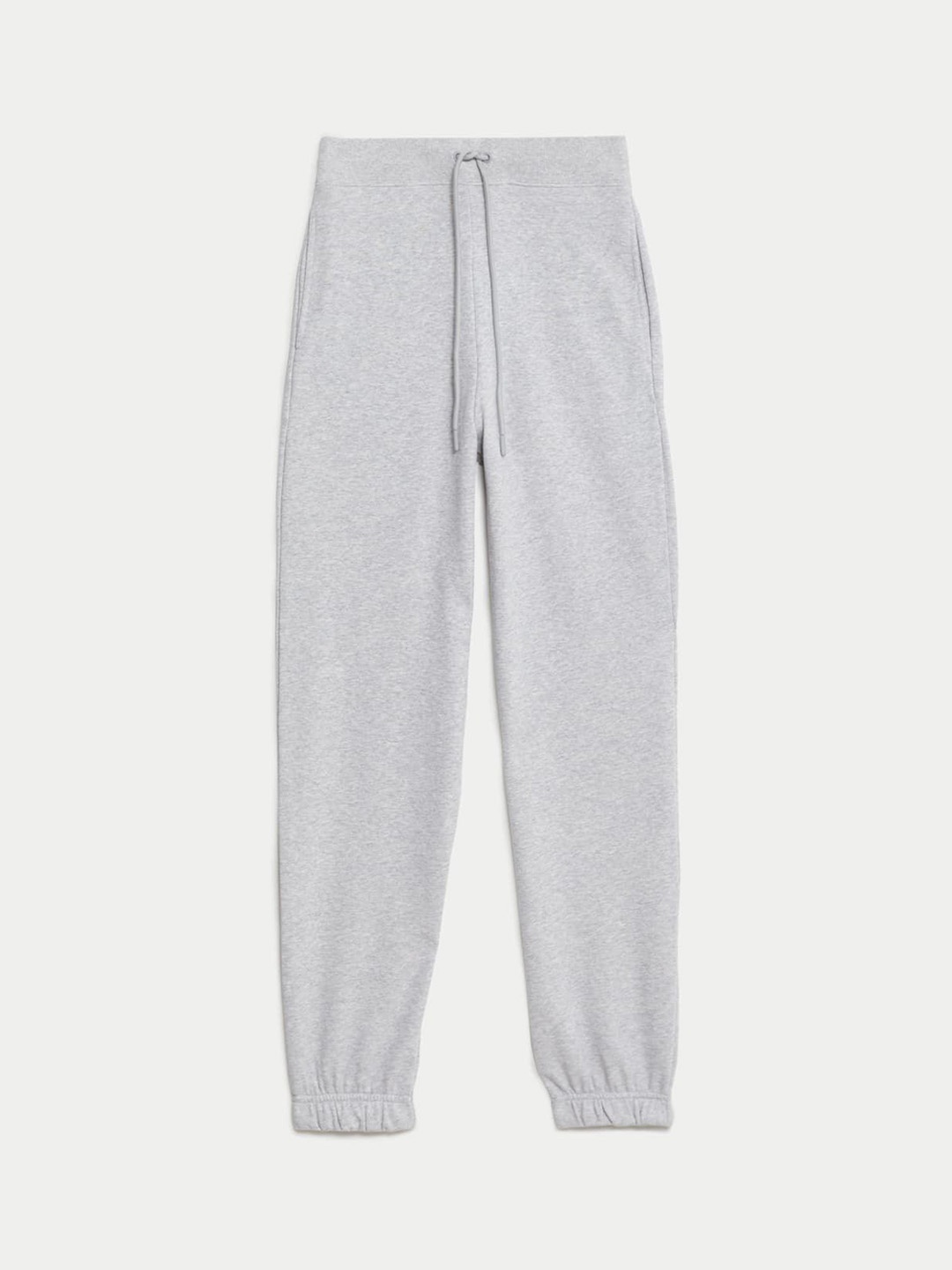

Marks & Spencer Women Cotton Mid-Rise Joggers, Grey
