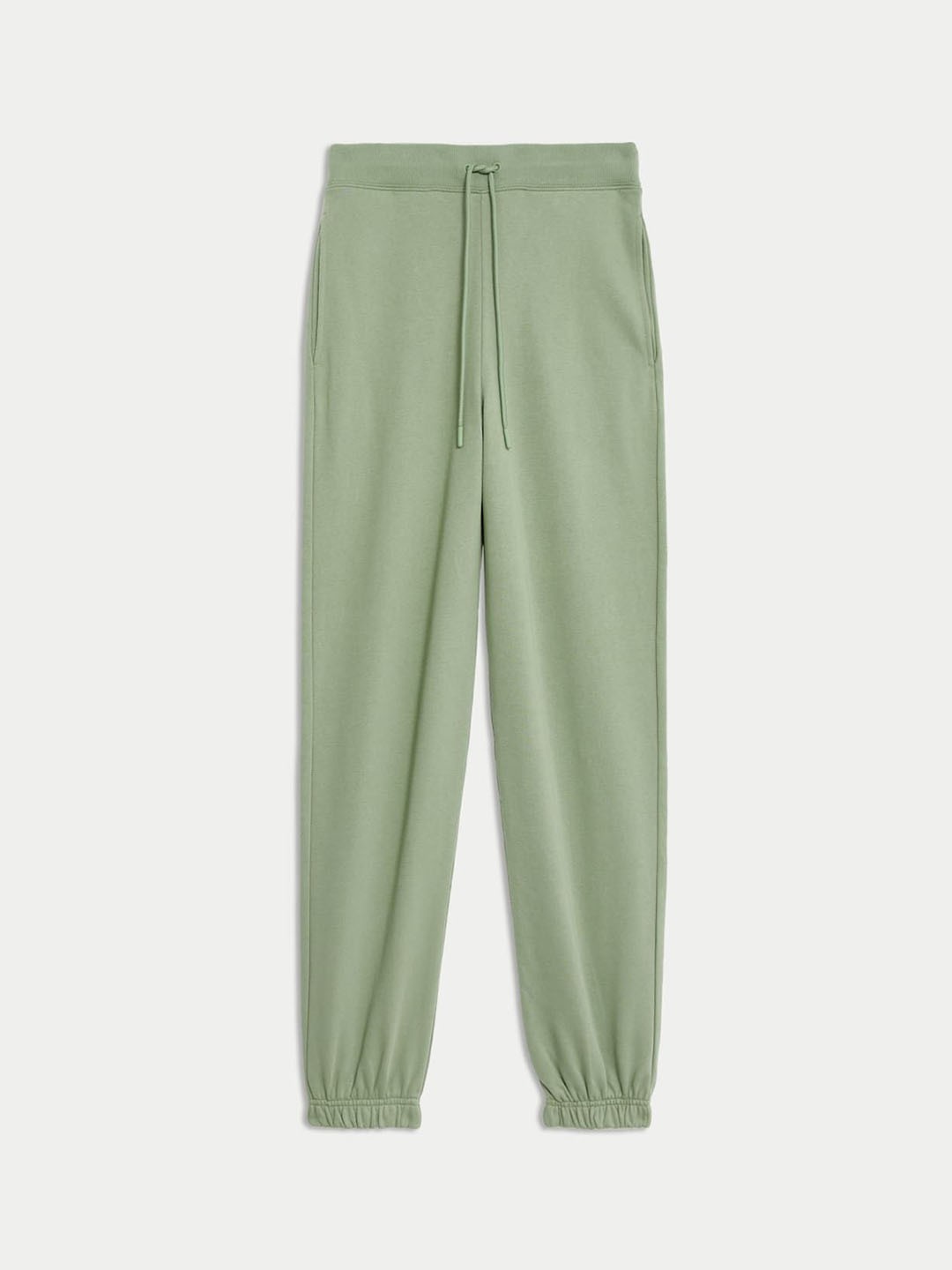 

Marks & Spencer Women Mid Rise Cotton Joggers, Green