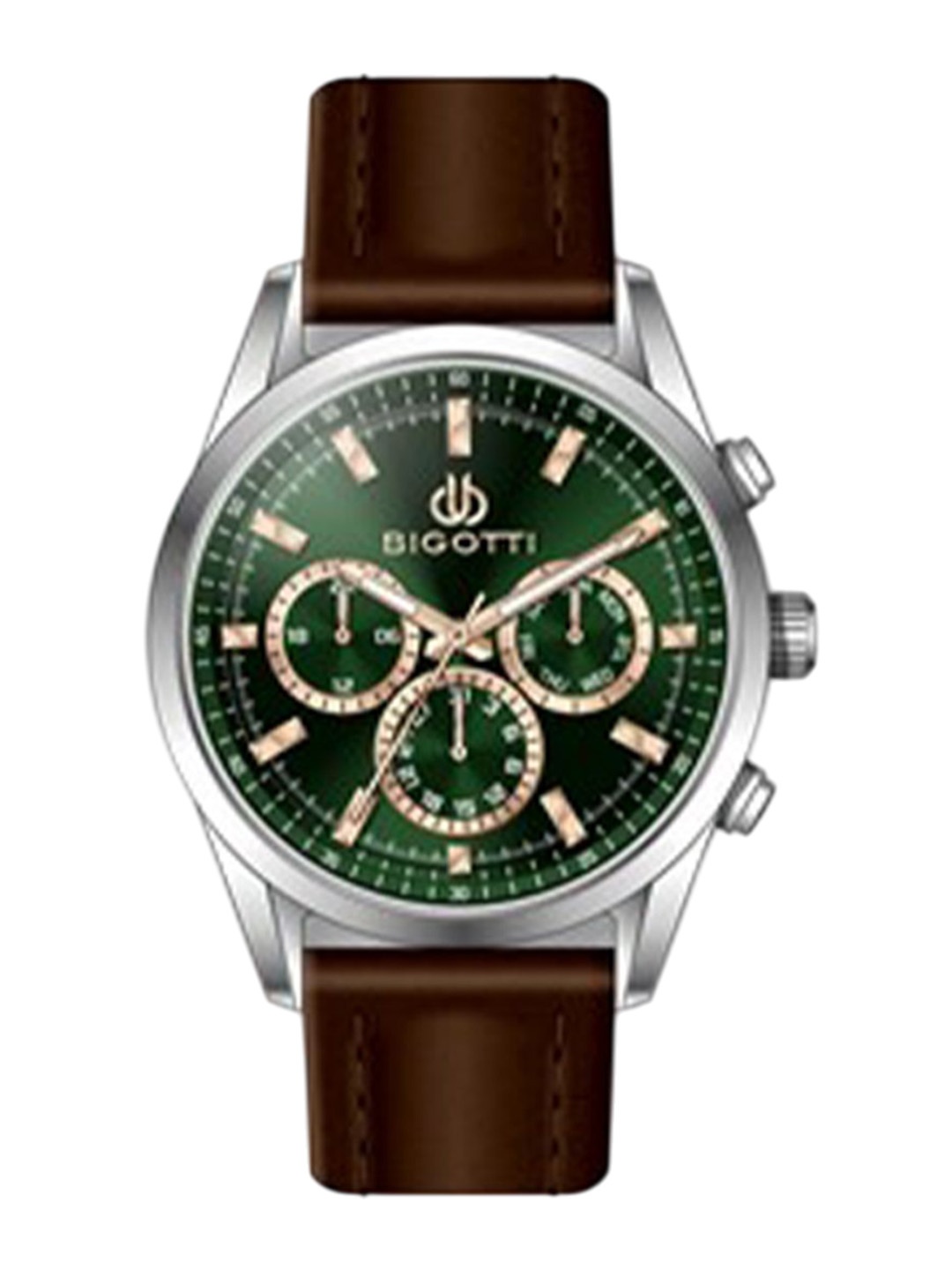 

BIGOTTI Men Dial & Leather Straps Analogue Watch BG.1.10390-8, Green