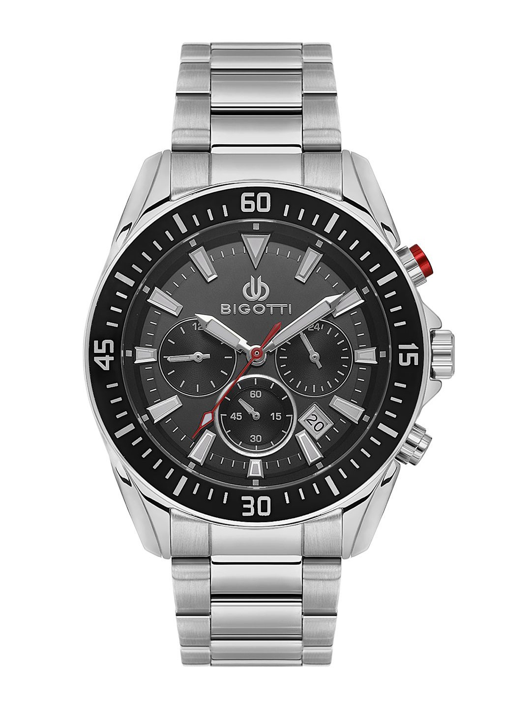 

BIGOTTI Men Dial & Stainless Steel Bracelet Style Straps Analogue Watch BG.1.10570-1, Black