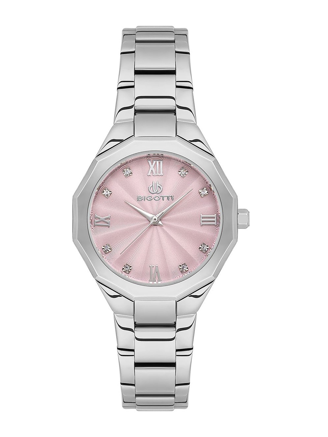

BIGOTTI Women Dial & Stainless Steel Straps Analogue Watch BG.1.10585-2, Pink