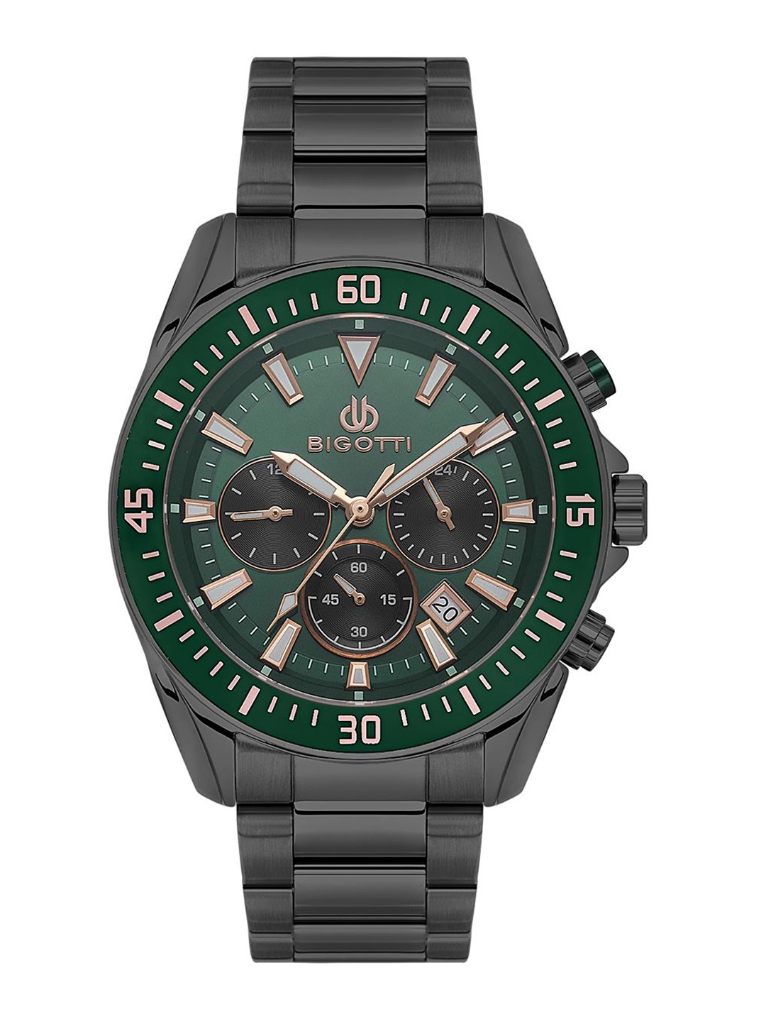 

BIGOTTI Men Dial & Stainless Steel Bracelet Style Straps Analogue Watch BG.1.10570-4, Green