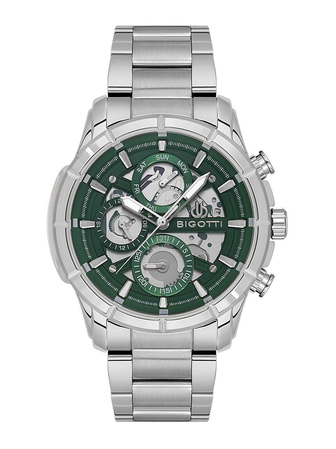 

BIGOTTI Men Dial & Stainless Steel Bracelet Style Straps Analogue Watch BG.1.10578-4, Green