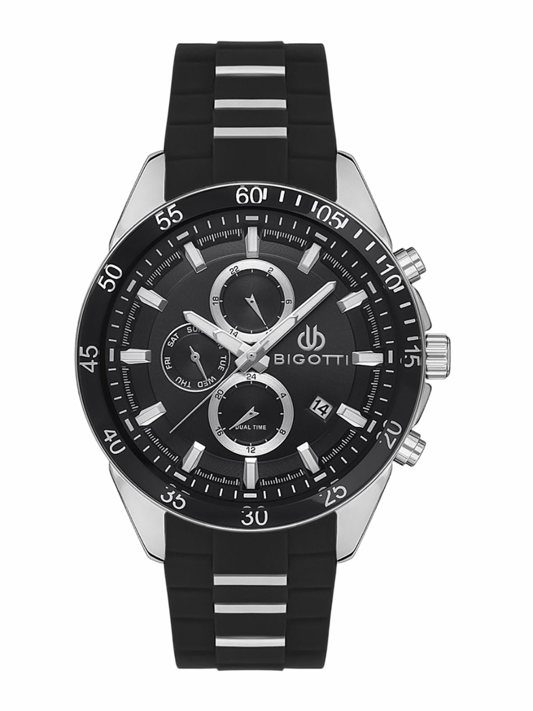 

BIGOTTI Men Dial & Stainless Steel Straps Analogue Watch BG.1.10399-1, Black