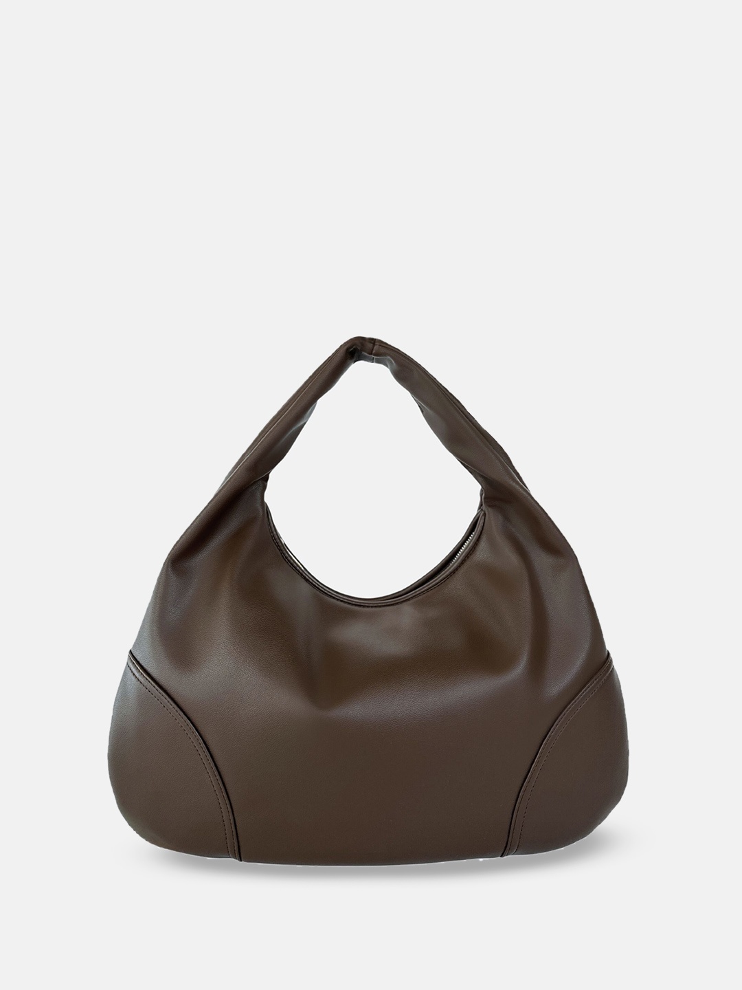 

LA ELLORE PU Structured Shoulder Bag with Tasselled, Brown