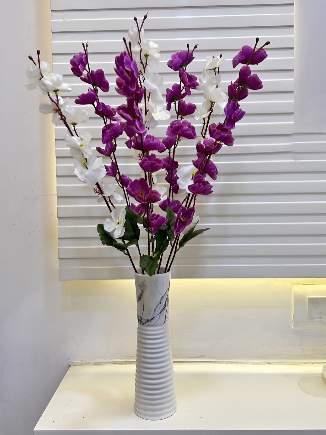 

ARTSY Purple & White Cherry Blossom Artificial Flower