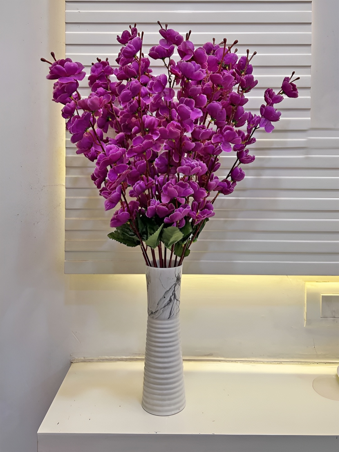 

ARTSY Purple & Green 2 Pieces Cherry Blossom Artificial Flowers